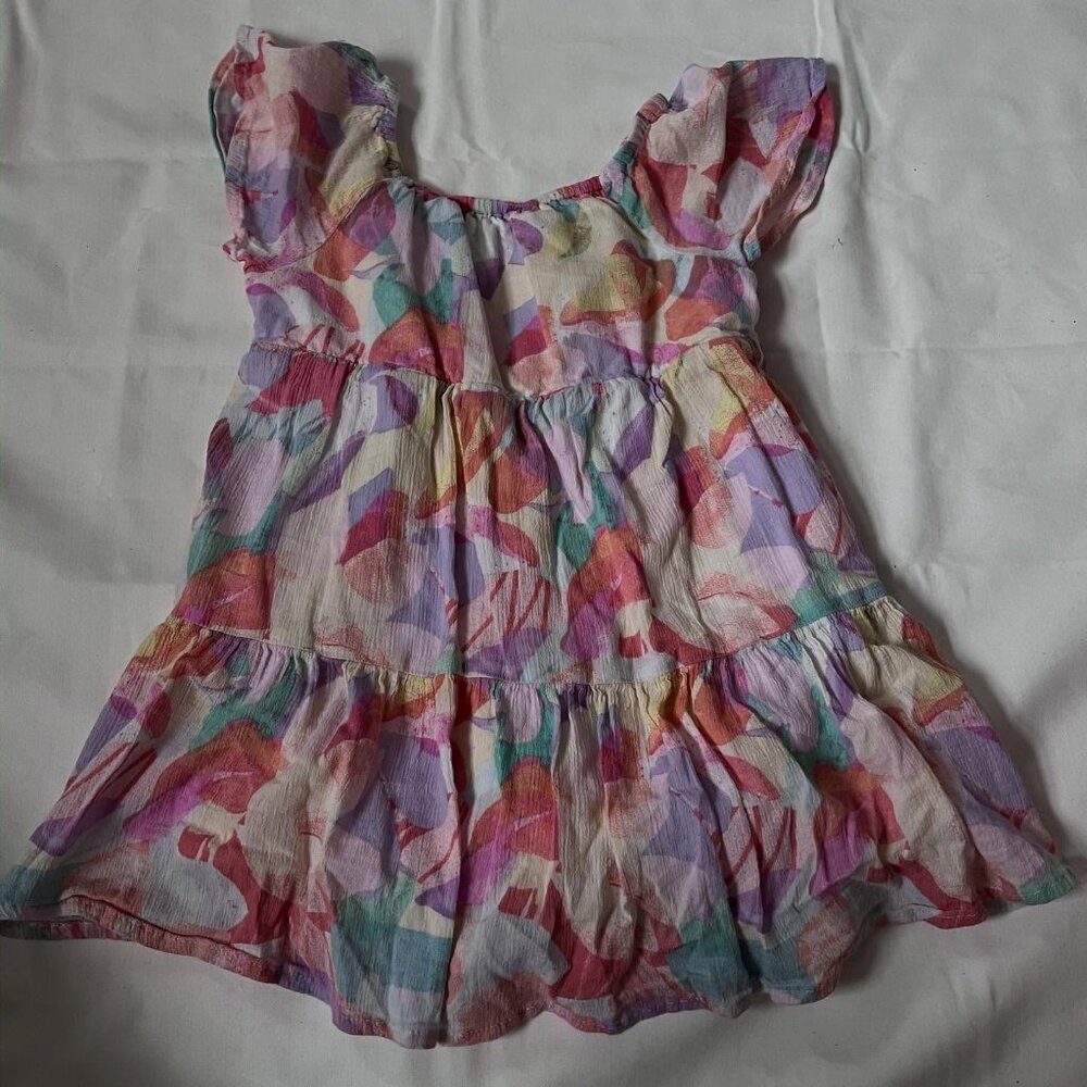 Gap Pastel Tiered Flutter Sleeve Dress